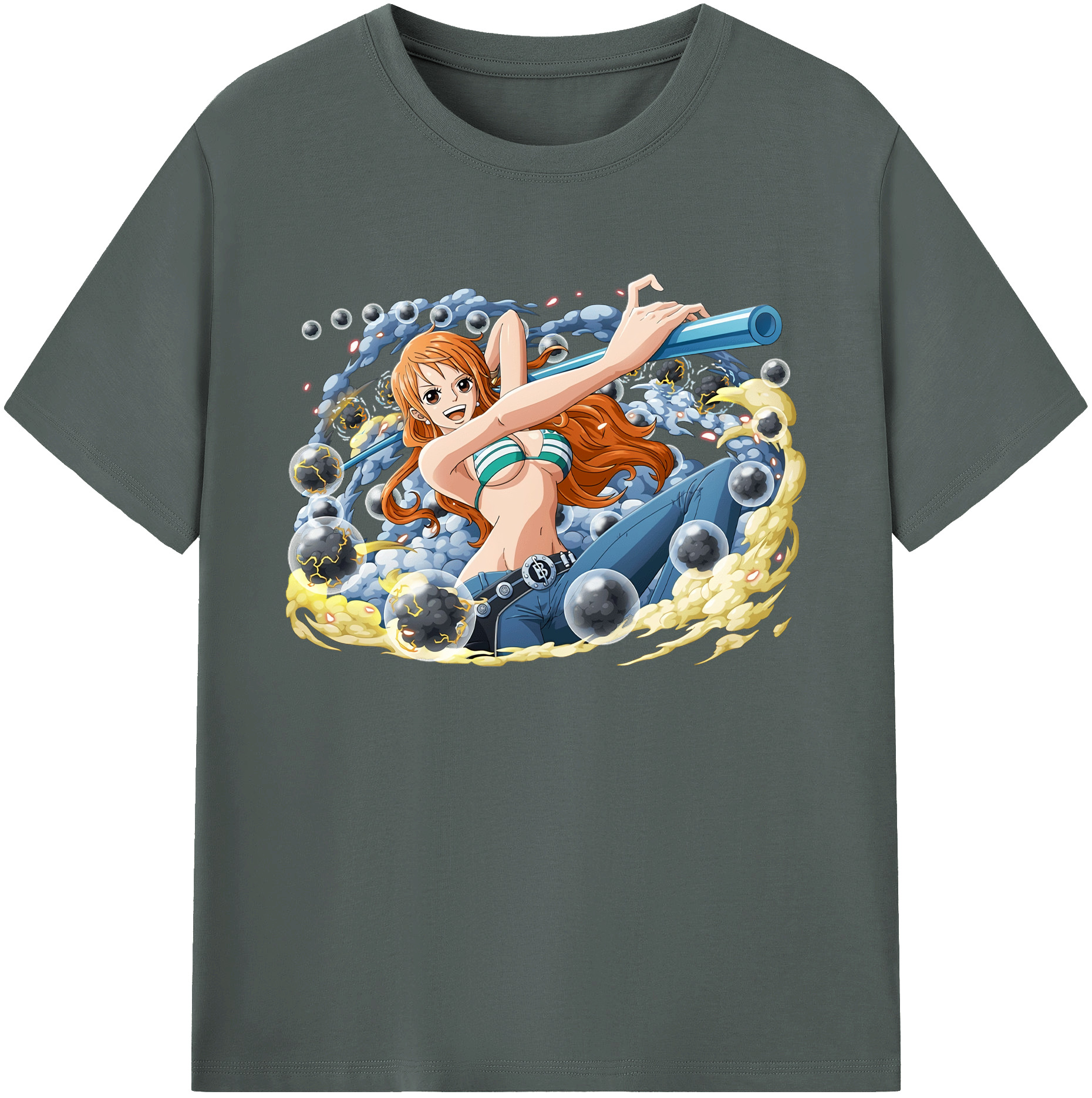 ワンピース ナミ ONE PIECE Nami 綿100％ メンズ半袖Tシャツ｜肌触りやわらか＆通気性